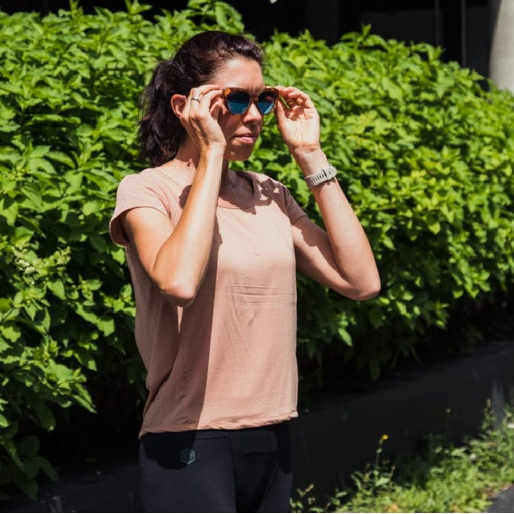 On Running Apricot Short Sleeve Tee